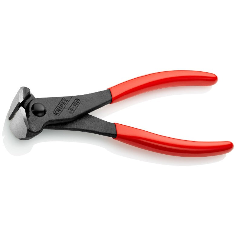 KNIPEX 68 01 180 SB Pinza de corte frontal con mangos de plástico pavonada 180 mm (7.25'')