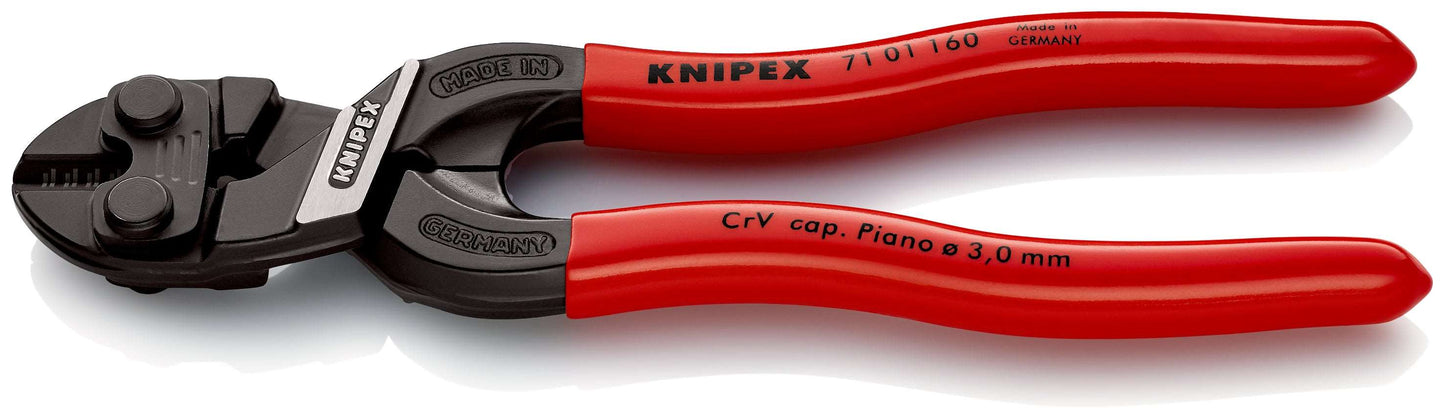KNIPEX 71 01 160 CoBolt® S Cortapernos compactos con mangos de plástico acabado pavonado 160 mm