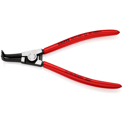 KNIPEX 46 21 A31 SB Pinza para anillos de retención exteriores con puntas ángulo 90° con mangos de plástico pavonada 200 mm (8'')