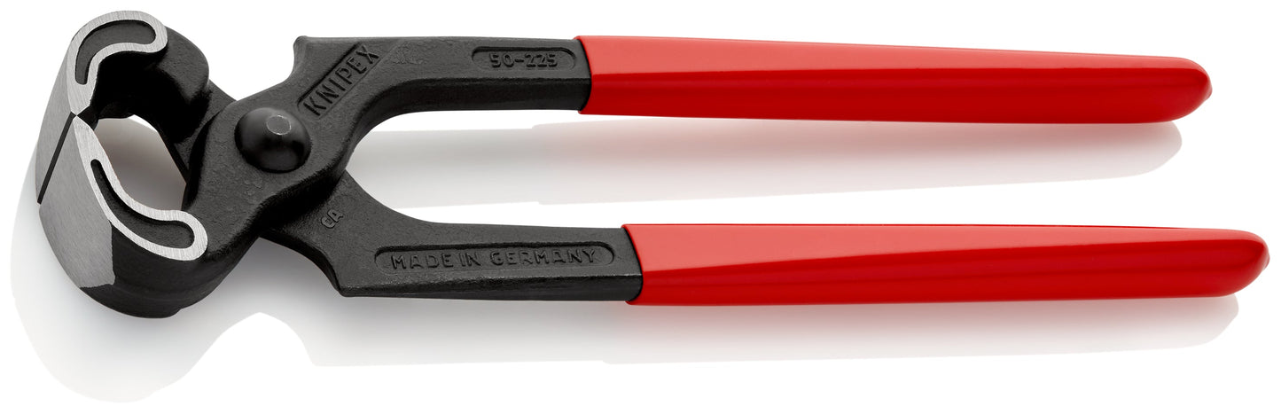 KNIPEX 50 01 225 SB Tenaza para carpintero de corte frontal con mangos de plástico pavonada 225 mm (9'')