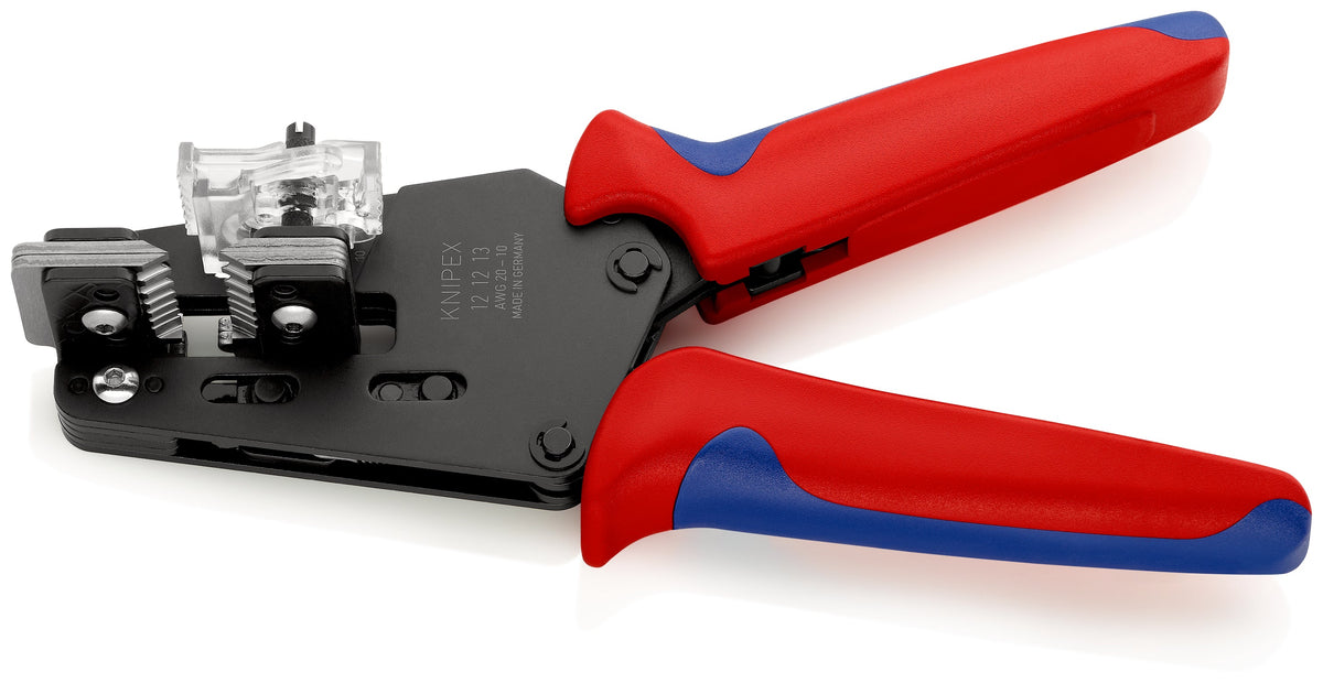 KNIPEX 12 12 13 Pinza pelacables de precisión con cuchillas adaptadas con mangos ergonómicos bruñido 195 mm (7.75″)