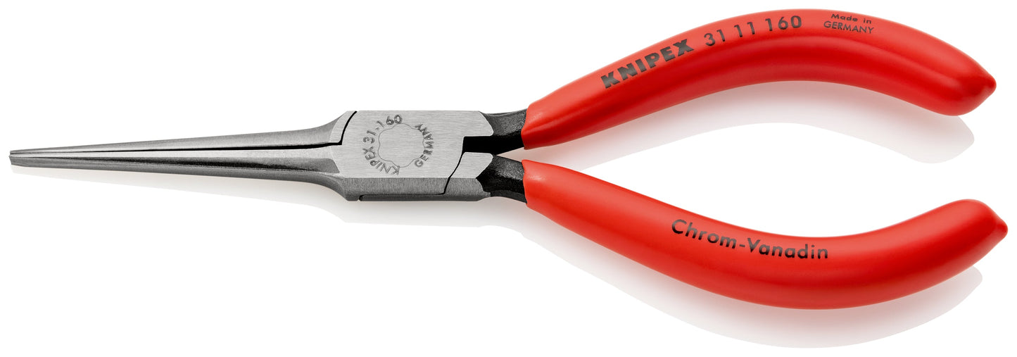 KNIPEX 31 11 160 SB Pinza de punta larga fina con mangos de plástico pavonada 160 mm (6.25″)