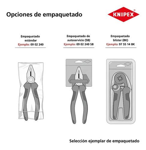 KNIPEX 87 01 125 Pinza de extensión pico de loro Cobra con mangos de plástico pavonada 125 mm (5'')