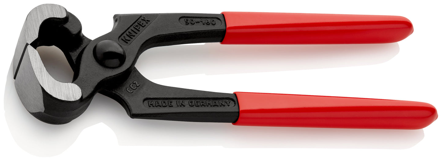 KNIPEX 50 01 160 SB Tenaza para carpintero de corte frontal con mangos de plástico pavonada 160 mm (6.25'')