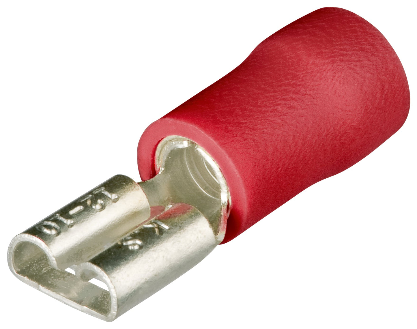 KNIPEX 97 99 010 Terminales aisladas faston hembra color rojo para cable de 20-17 AWG (0.5 - 1 mm²) 100 piezas