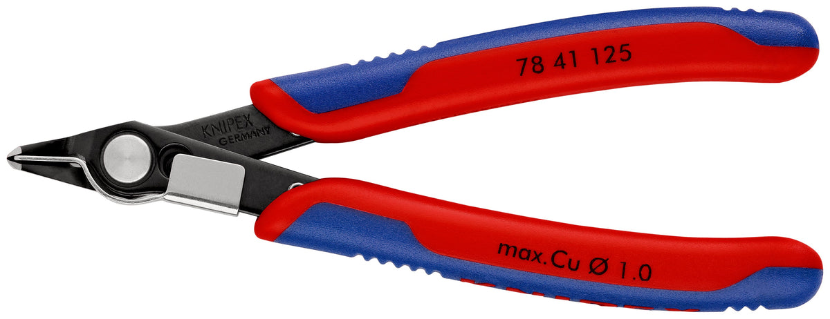 KNIPEX 78 41 125 Pinza para electrónica Super Knips con mangos ergonómicos pulida 125 mm (5'')