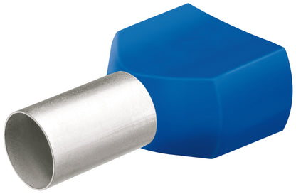 KNIPEX 97 99 378 Terminales aisladas ferrul doble color azul para cable de 6 AWG (16 mm²) 25 piezas