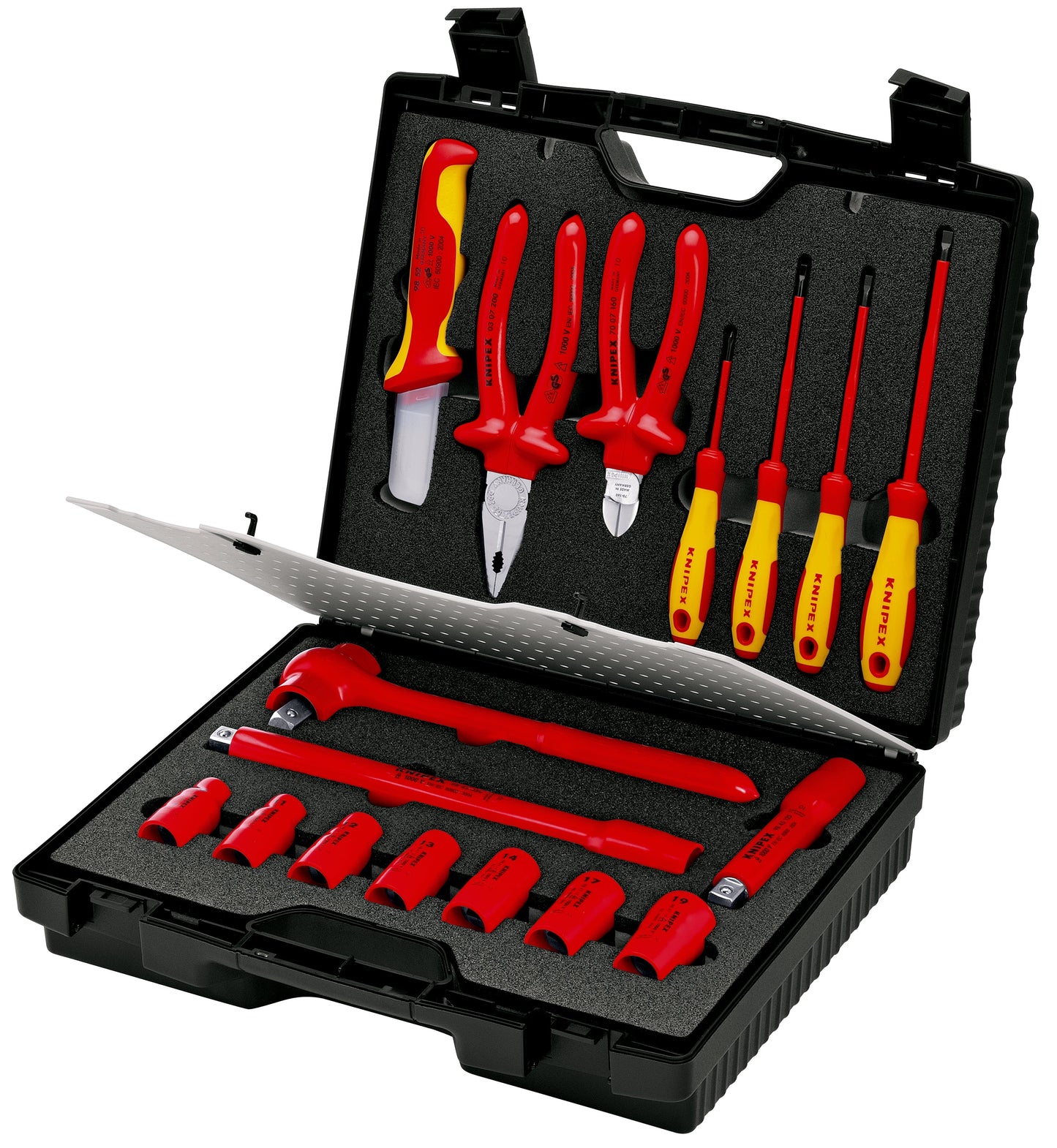 KNIPEX 98 99 11 Maletín compacto 17 piezas Con Herramientas aisladas para trabajar en instalaciones eléctricas