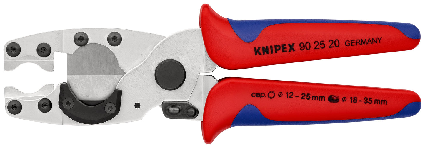 KNIPEX 90 25 20 Cortatubos Para tubos combinados y de protección con mangos en dos componentes galvanizado 210 mm