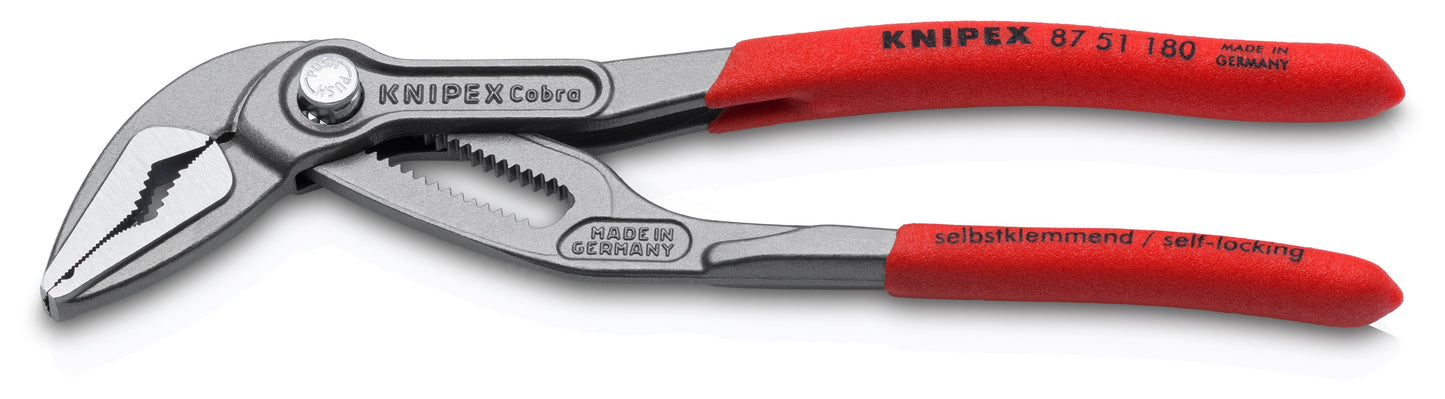 KNIPEX 87 51 180 Cobra® ES Pinza de agarre extra esbelta  180 mm