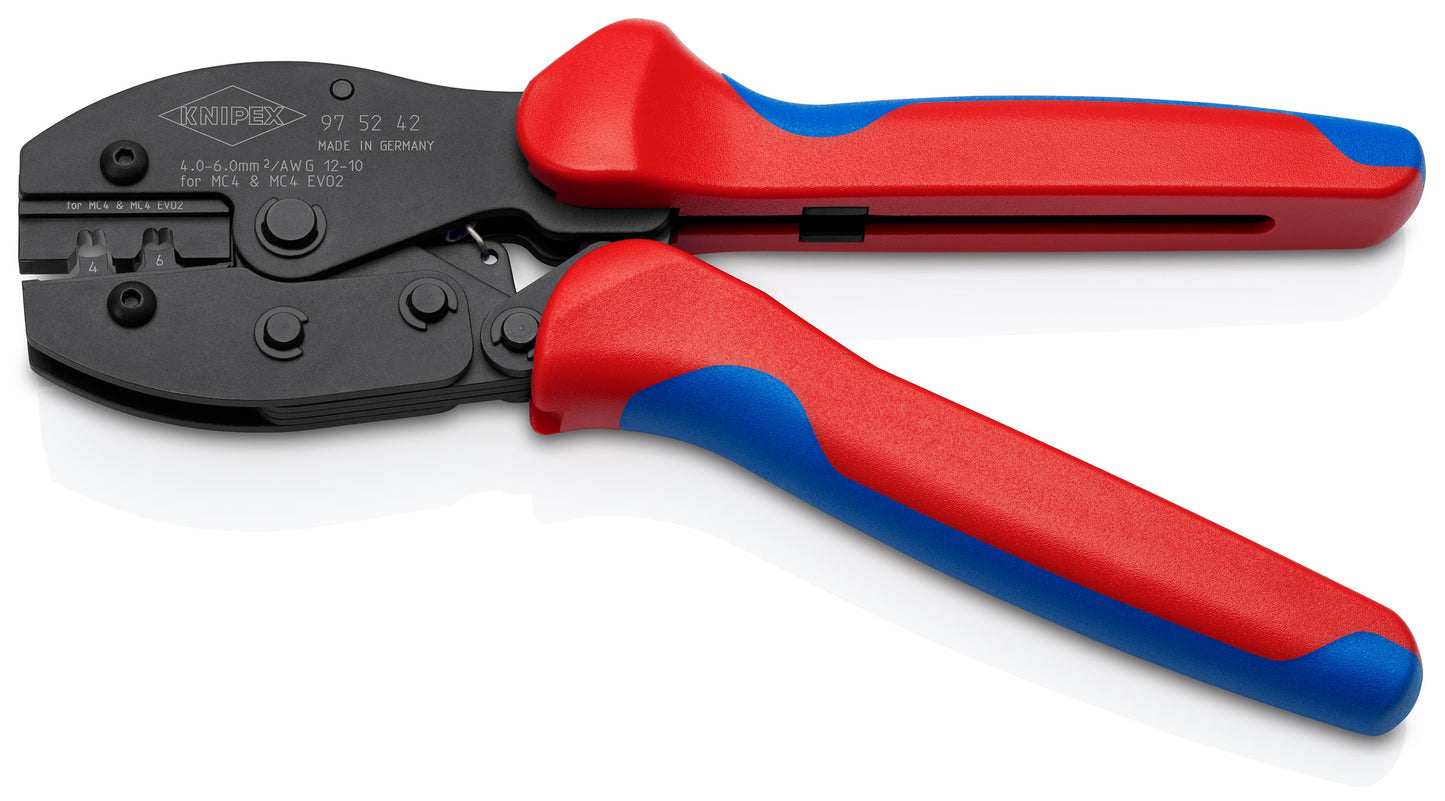 KNIPEX 97 52 42 PreciForce® Pinza para crimpar terminales para conectores MC4/MC4 EVO 2  220 mm