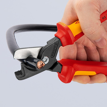 KNIPEX 95 18 225 Cortacables aislado con corte escalonado StepCut XL 234 mm (9″)