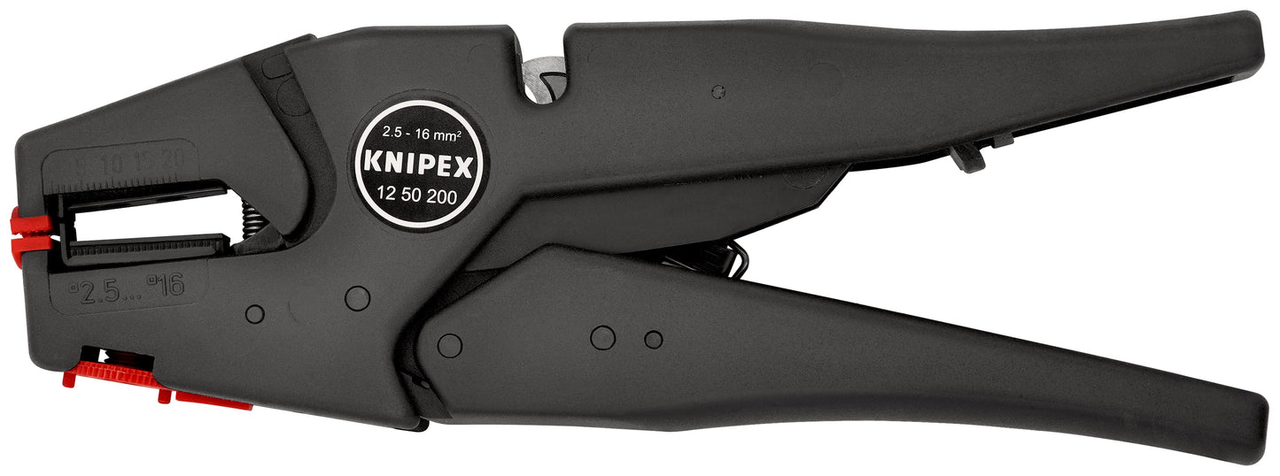 KNIPEX 12 50 200 Pinza pelacables autoajustable 14-6 AWG 200 mm (8″)