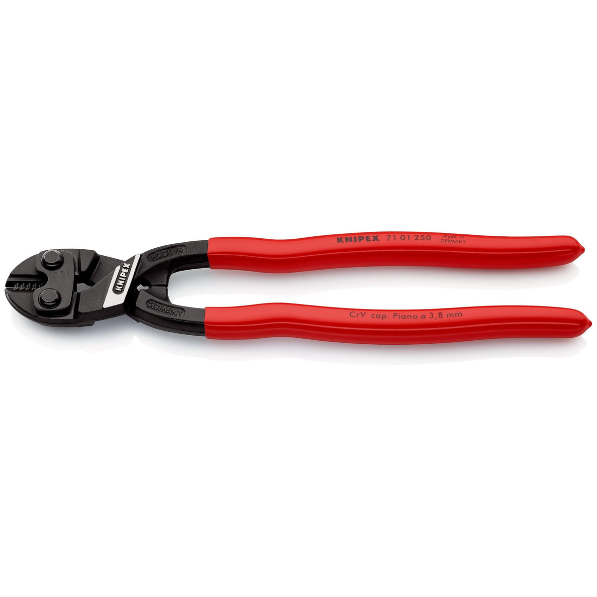 KNIPEX 71 01 250 Pinza cortapernos compacta CoBolt XL con mangos de plástico pavonada 250 mm (10'')
