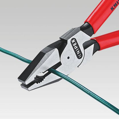 KNIPEX 02 01 180 SB Pinza universal de alta palanca con mangos de plástico pavonada 180 mm (7.25″)
