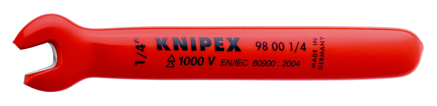 KNIPEX 98 00 1/4″ Llave española aislada 1000V 1/4'' cromada 108 mm (4.25'')