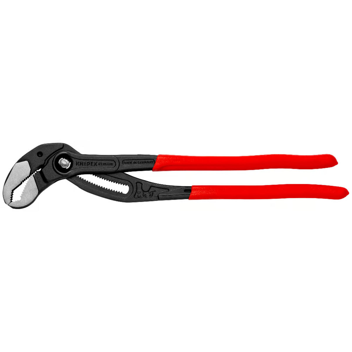 KNIPEX 87 01 400 SB Pinza de extensión pico de loro Cobra con mangos de plástico pavonada XL 400 mm (16'')