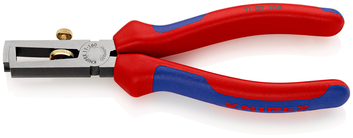 KNIPEX 11 02 160 SB Pinza pelacables frontal con mangos ergonómicos pavonada 160 mm (6.25″)