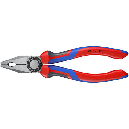 KNIPEX 03 02 180 SB Pinza universal con mangos ergonómicos pavonada 180 mm (7.25″)