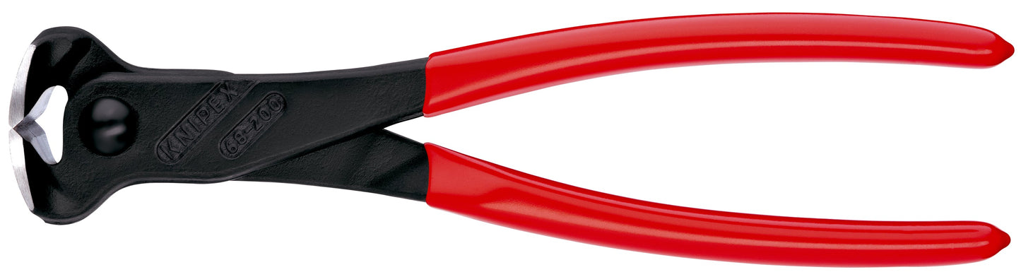 KNIPEX 68 01 200 SB Pinzas de corte frontal con mangos de plástico acabado pavonado 200 mm