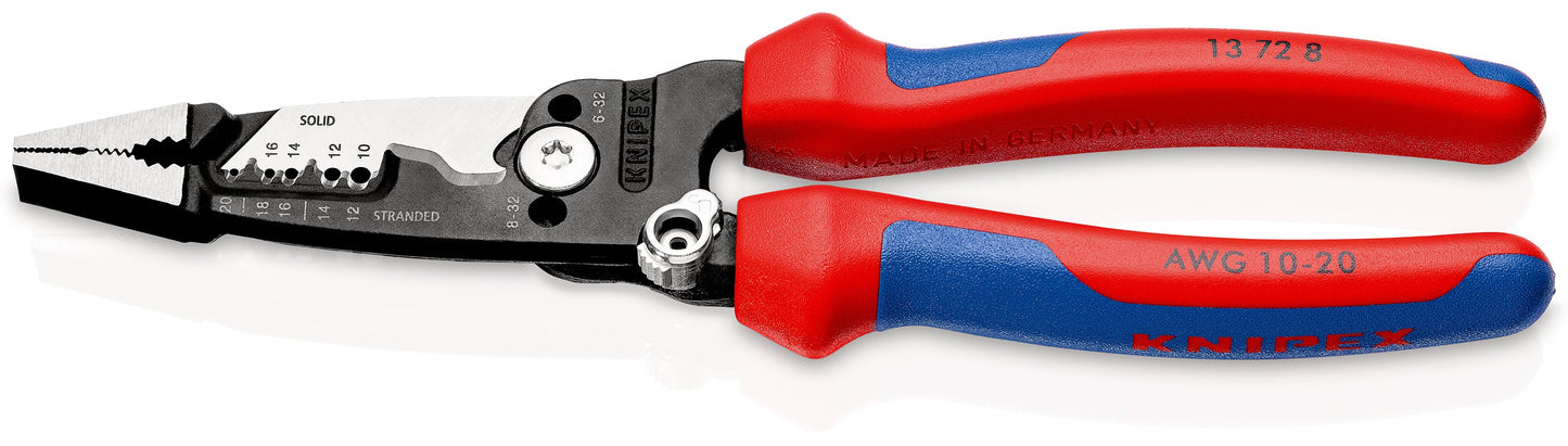 KNIPEX 13 72 8 Pinza pelacables multifunción versión americana con mangos ergonómicos pavonada 200 mm (8″)