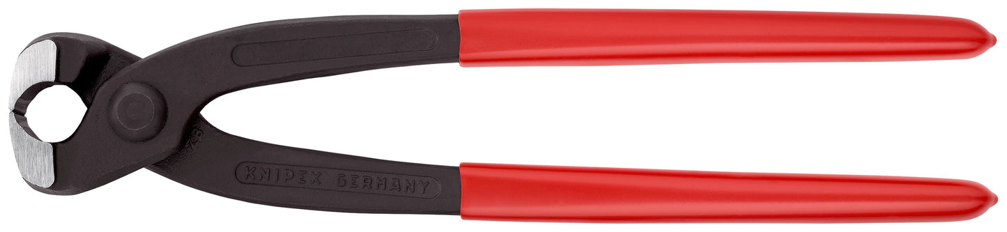 KNIPEX 10 98 I220 Pinza para abrazaderas tipo oreja con mangos de plástico pavonada 220 mm (8.75″)