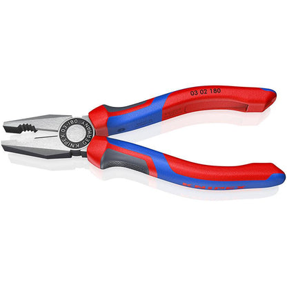 KNIPEX 03 02 180 SB Pinza universal con mangos ergonómicos pavonada 180 mm (7.25″)