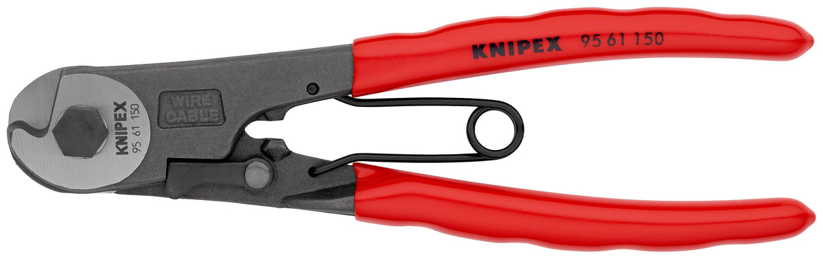KNIPEX 95 61 150 Cortacables para cables Bowden con mangos de plástico acabado pavonado 150 mm