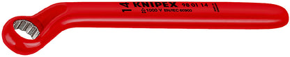 KNIPEX 98 01 17 Llave de estrella acodada aislada 1000V 17 mm cromada 200 mm (8'')