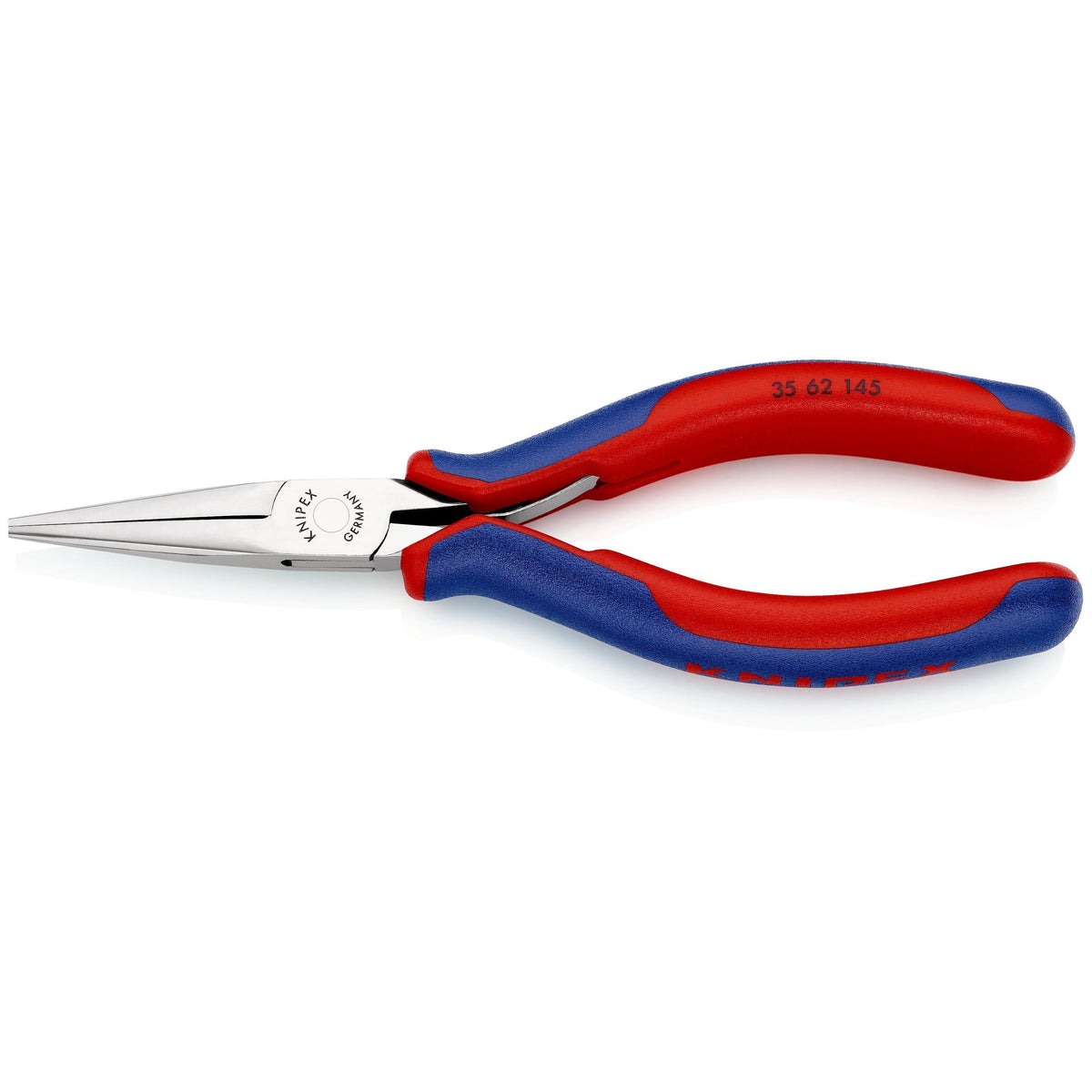 KNIPEX 35 62 145 SB Pinza de punta semi-redonda para electrónica con mangos ergonómicos pulido espejo 145 mm (6'')