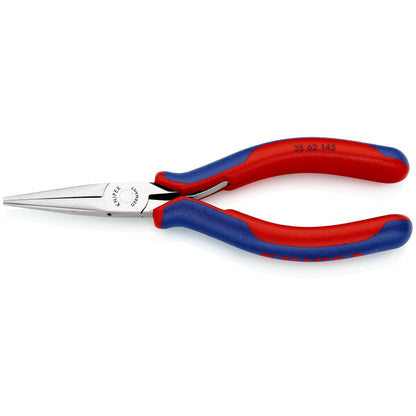 KNIPEX 35 62 145 SB Pinza de punta semi-redonda para electrónica con mangos ergonómicos pulido espejo 145 mm (6'')