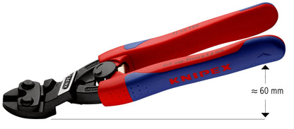 KNIPEX 71 22 200 SB Cortapernos compacto CoBolt con ángulo de 20 de alto apalancamiento 200 mm