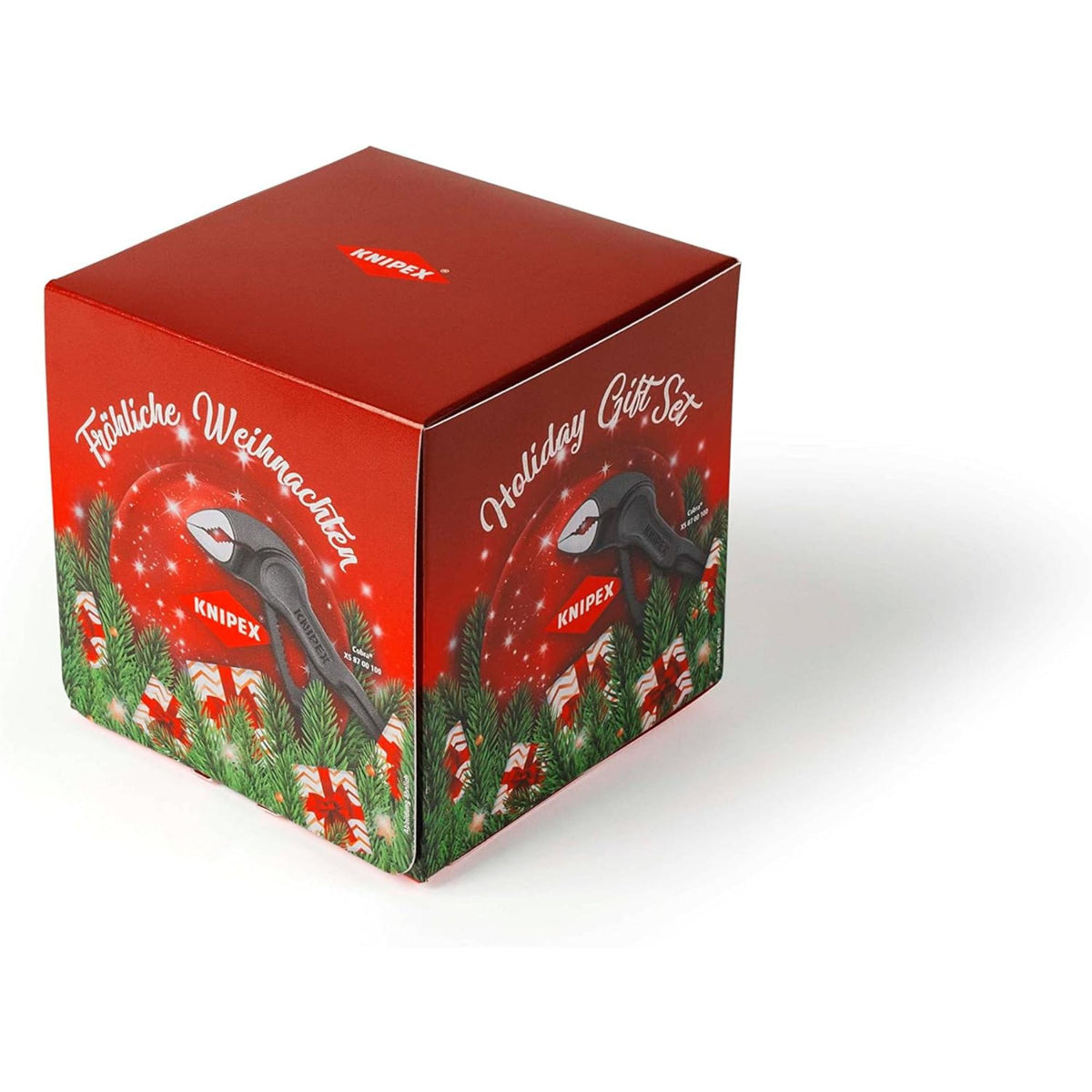 KNIPEX 87 00 100 XMAS Pinza de extensión pico de loro Cobra XS mangos sin recubrimiento pavonada 100 mm (4'') y Esfera Navideña XMAS 2022  - Edición limitada