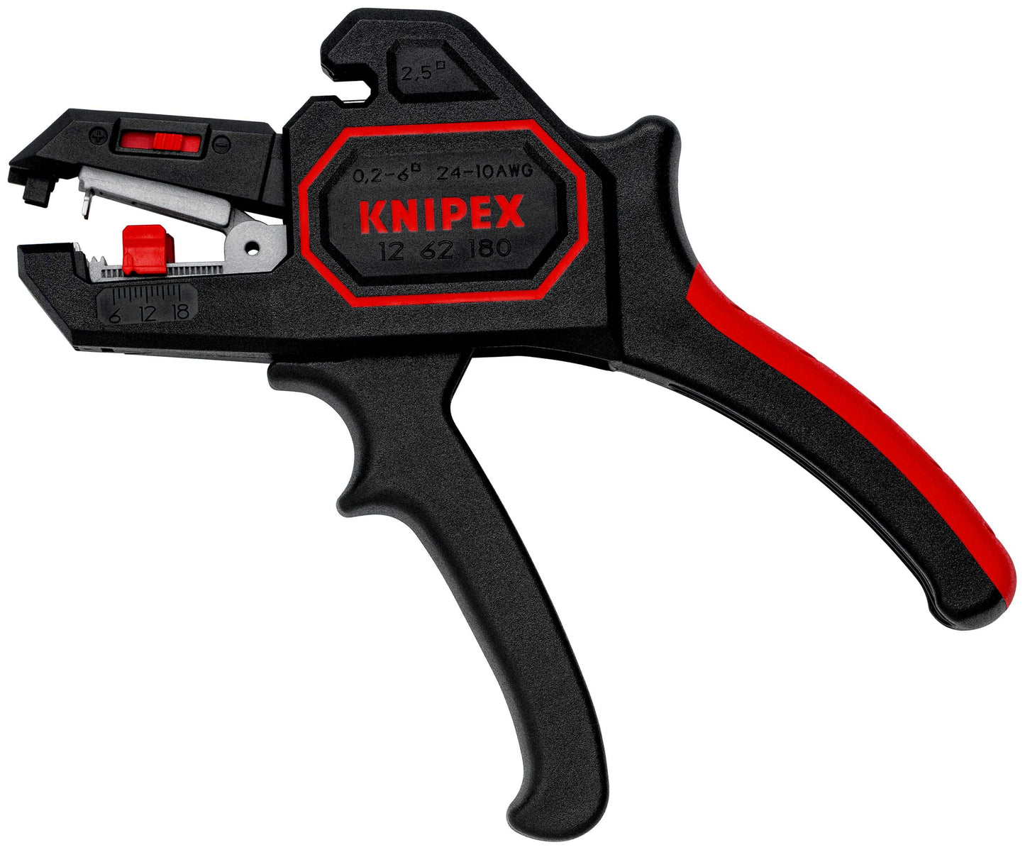 KNIPEX 12 62 180 Pinza pelacables automática ComStrip 24-10 AWG 180 mm (7.25″)