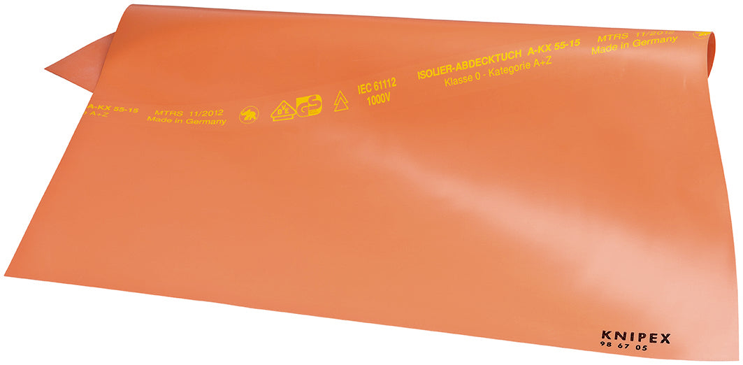 KNIPEX 98 67 05 Manta aislante de goma 1000V grueso 1 mm  500 x 500 mm (20'' x 20'')