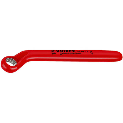 KNIPEX 98 01 17 Llave de estrella acodada aislada 1000V 17 mm cromada 200 mm (8'')