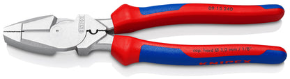 KNIPEX 09 15 240 Pinza de electricista modelo americano con mangos ergonómicos cromada 240 mm (9.5″)