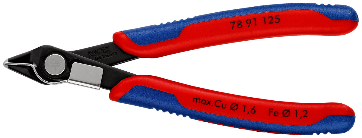KNIPEX 78 91 125 Pinza para electrónica Super Knips con mangos ergonómicos pulida 125 mm (5'')
