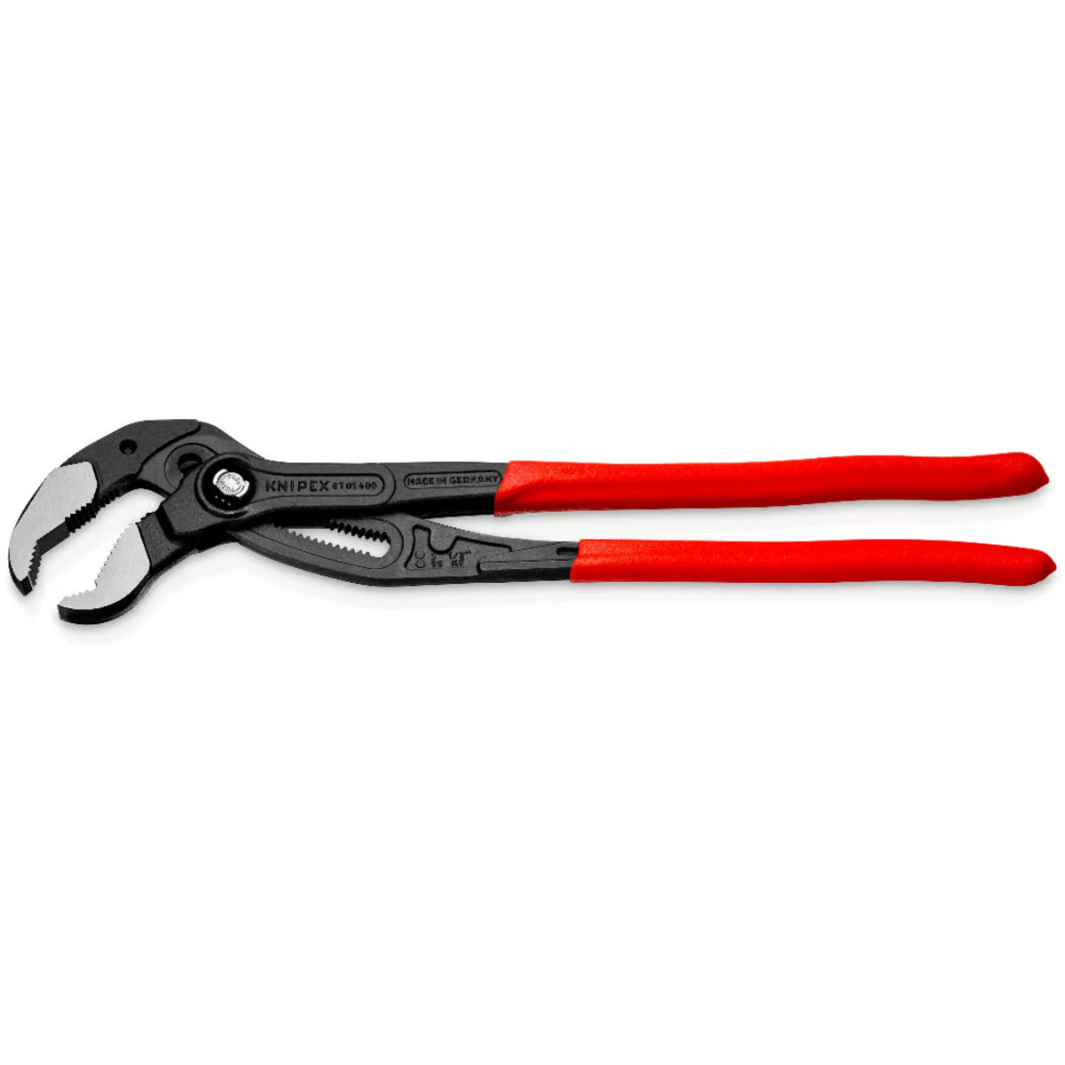 KNIPEX 87 01 400 SB Pinza de extensión pico de loro Cobra con mangos de plástico pavonada XL 400 mm (16'')