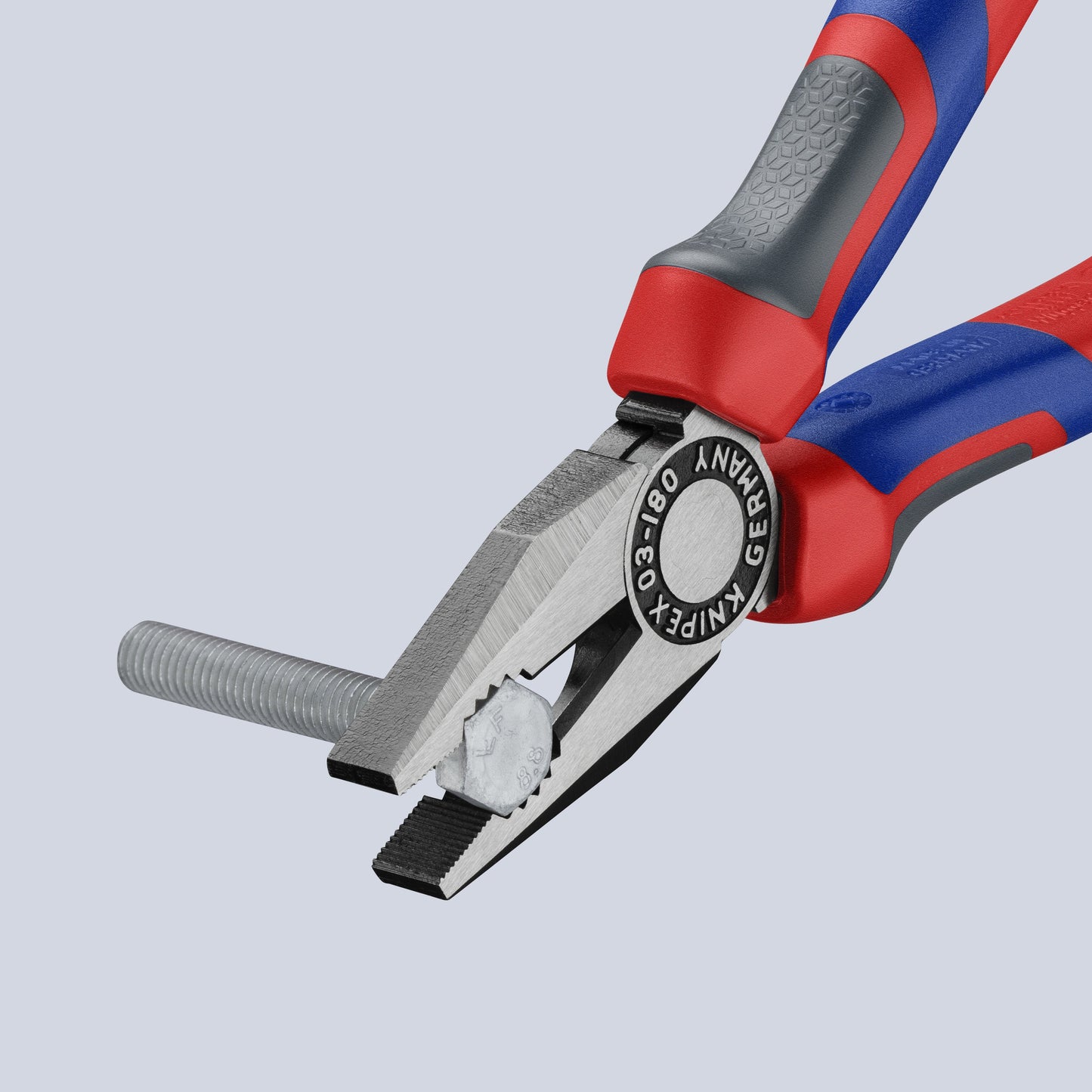 KNIPEX 03 02 180 SB Pinza universal con mangos ergonómicos pavonada 180 mm (7.25″)