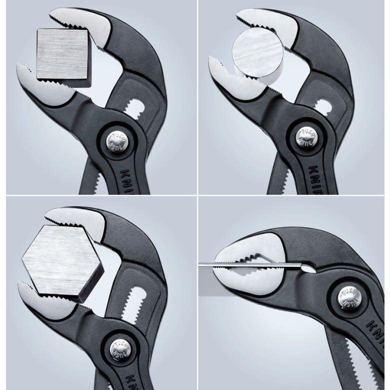 KNIPEX 00 19 55 S5 Juego de pinzas de extensión pico de loro Cobra en funda tipo rollo (5 piezas)
