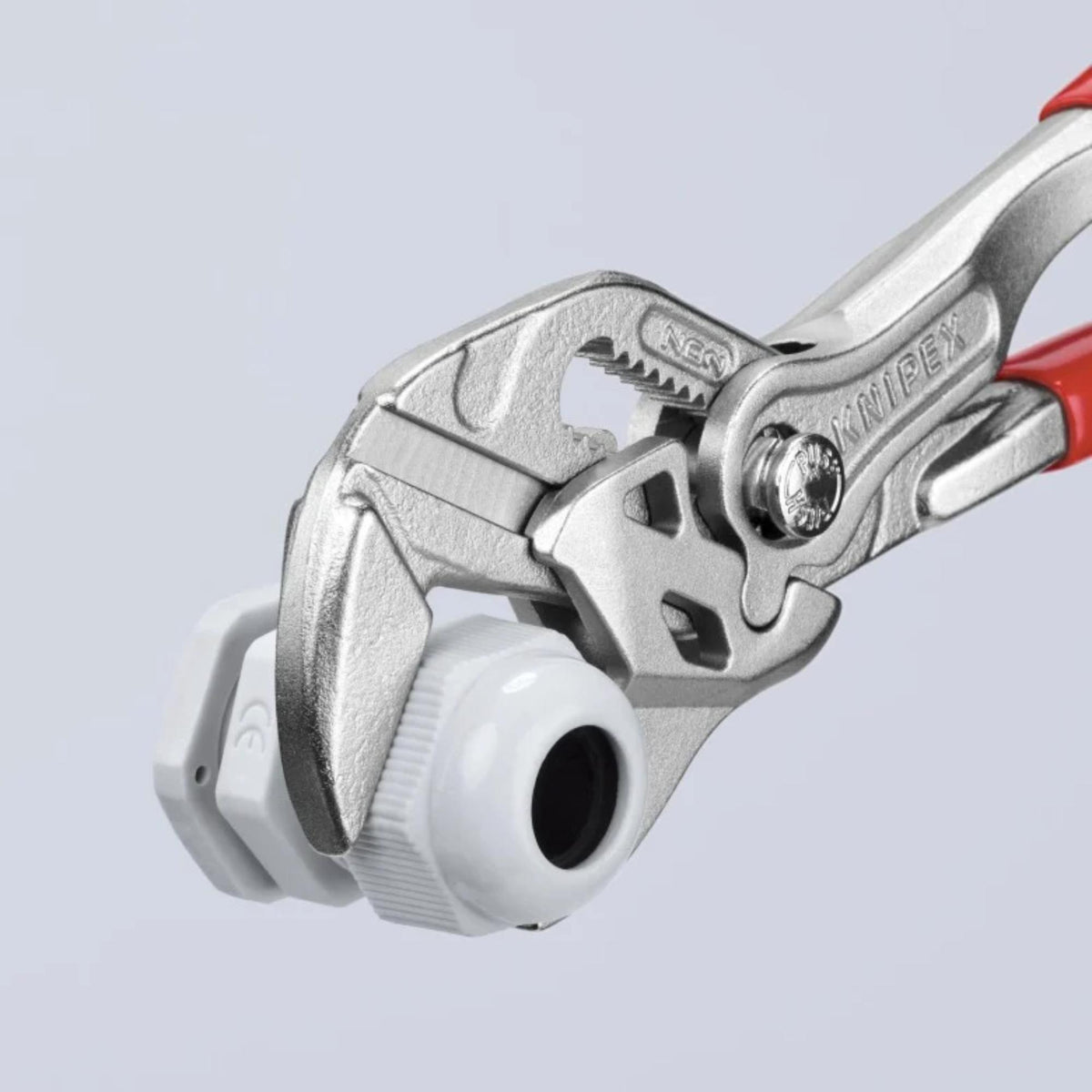 KNIPEX 86 03 150 Pinza de extensión y llave en una sola herramienta con mangos de plástico cromada 150 mm (6'')