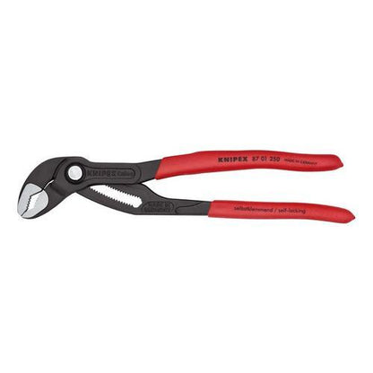 KNIPEX 87 01 250 Pinza de extensión pico de loro Cobra con mangos de plástico pavonada 250 mm (10'')