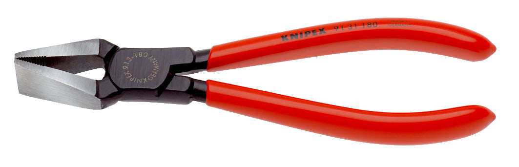 KNIPEX 91 31 180 Pinza para cortar vidrio con mangos de plástico acabado pavonado 180 mm