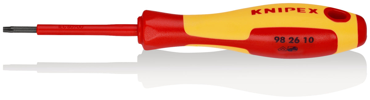 KNIPEX 98 26 10 Desarmador Torx aislado TX10 con mango ergonómico 1000V bruñido 160 mm (6.25'')