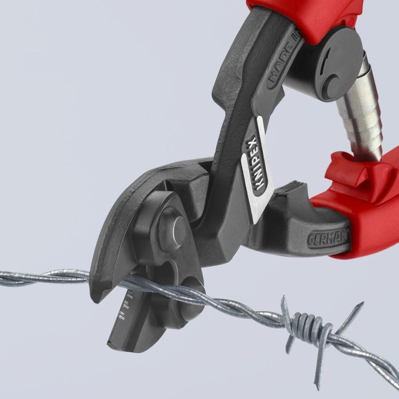KNIPEX 71 22 200 T BK Cortapernos compacto CoBolt con anilla de protección anticaídas 200 mm (8")