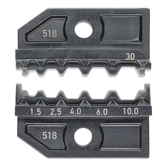 KNIPEX 97 49 30 Mordaza de crimpado para conectores de enchufe no aislados