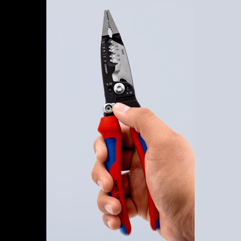 KNIPEX 13 72 8 Pinza pelacables multifunción versión americana con mangos ergonómicos pavonada 200 mm (8″)