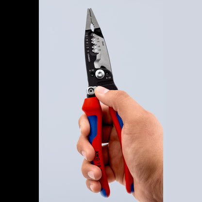 KNIPEX 13 72 8 Pinza pelacables multifunción versión americana con mangos ergonómicos pavonada 200 mm (8″)
