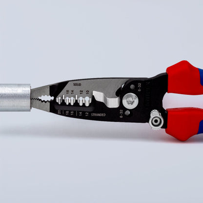 KNIPEX 13 72 8 Pinza pelacables multifunción versión americana con mangos ergonómicos pavonada 200 mm (8″)